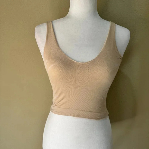 URBAN OUTFITTERS Out From Under Sheer Neutral Crop Top Bralette - XS/S - Picture 3 of 7